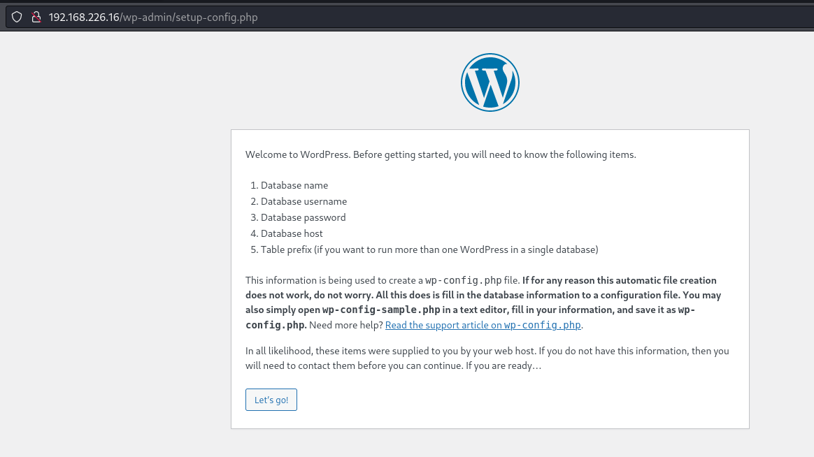 From WordPress setup to reverse shell
