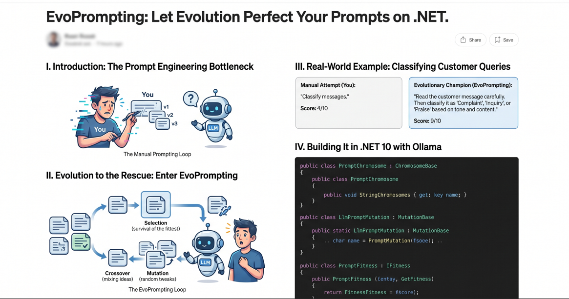 Automated Prompt Engineering with Evolutionary Algorithms: .NET