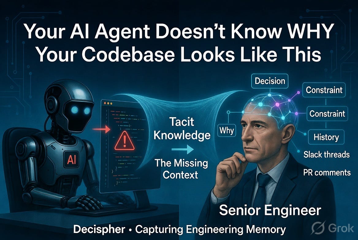 AI coding agents read your code perfectly and understand your team not at all.