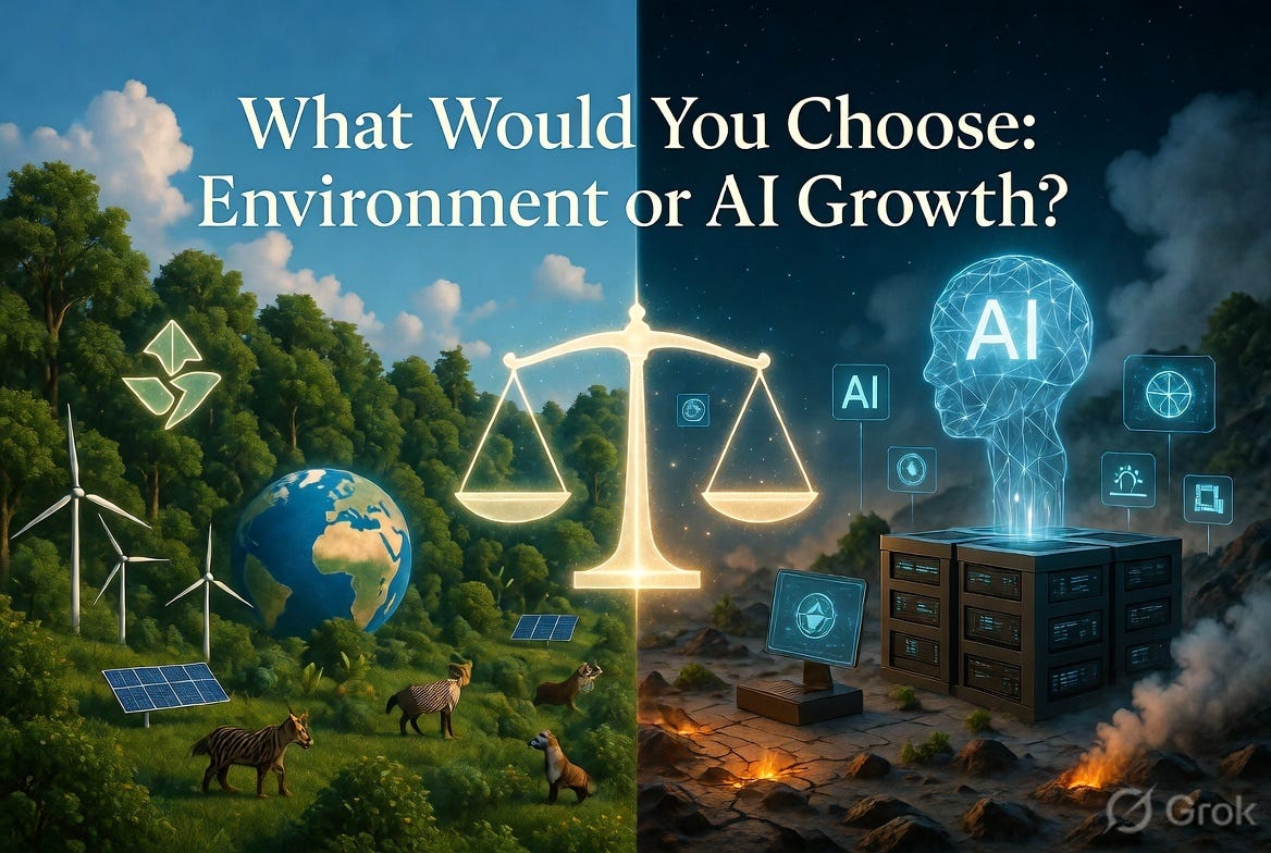 What Would You Choose: Environment or AI Growth?