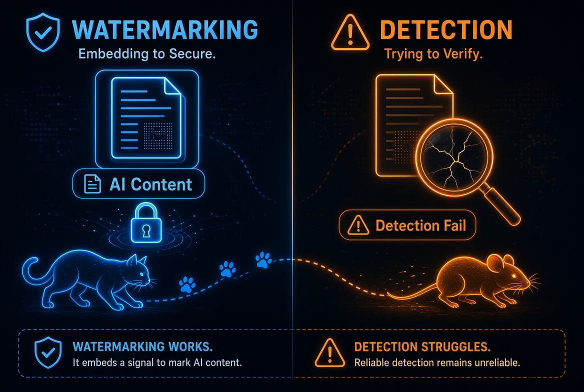 The Watermarking Problem: Why We Can’t Reliably Detect AI-Generated Content
