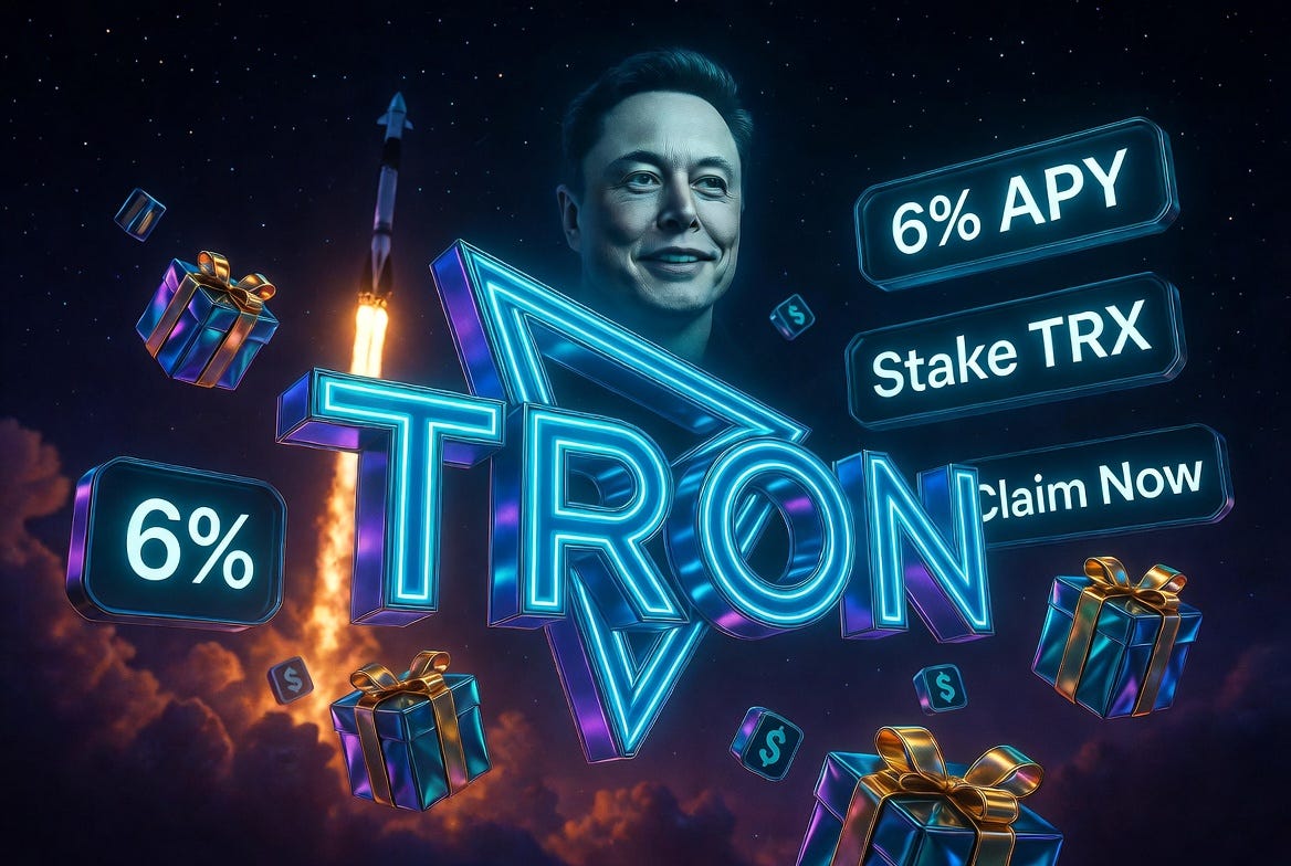  TRX Portal: Stake TRX, Earn 6% APY, and Get Your Share of the Airdrop — The Same Platform Elon…