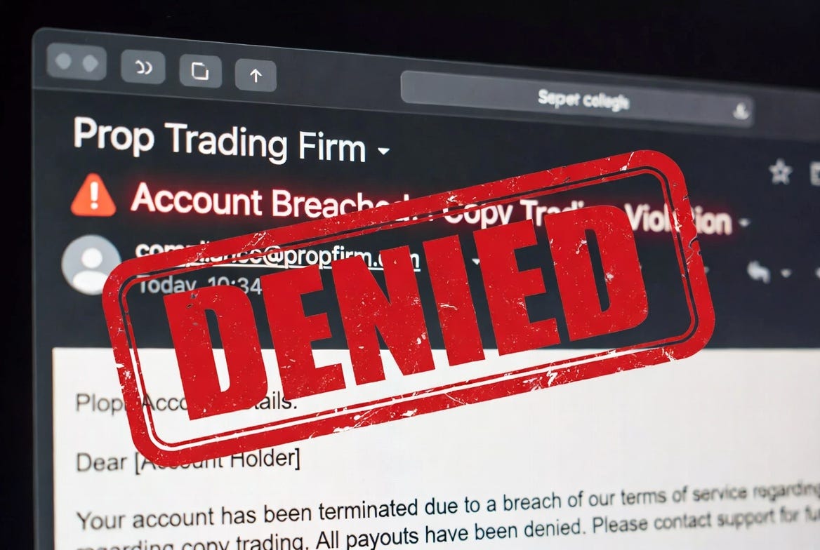 Prop Firm Payout Denied? The Copy-Trading Ban Algorithm