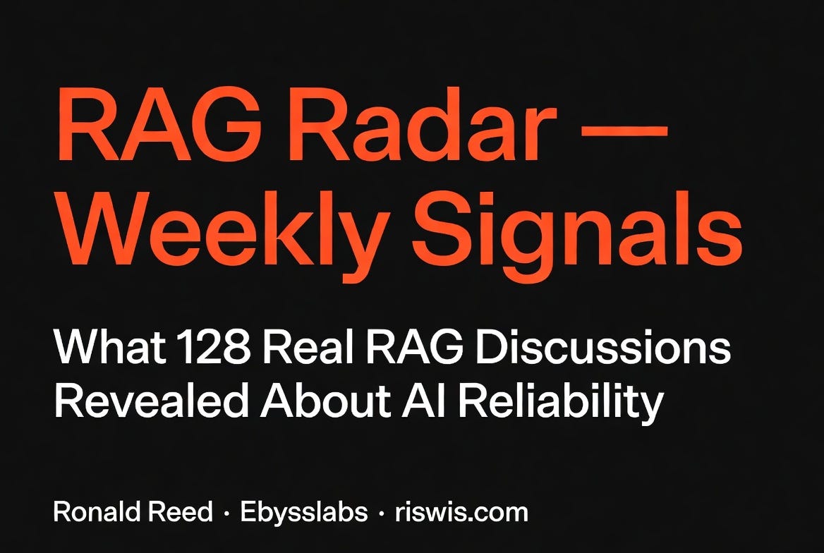 RAG Radar — Weekly Signals