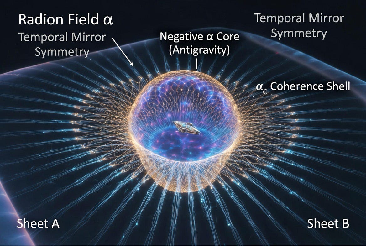 The Radion Bubble: How the Dual Sheet Model Could Explain Antigravity and UAPs