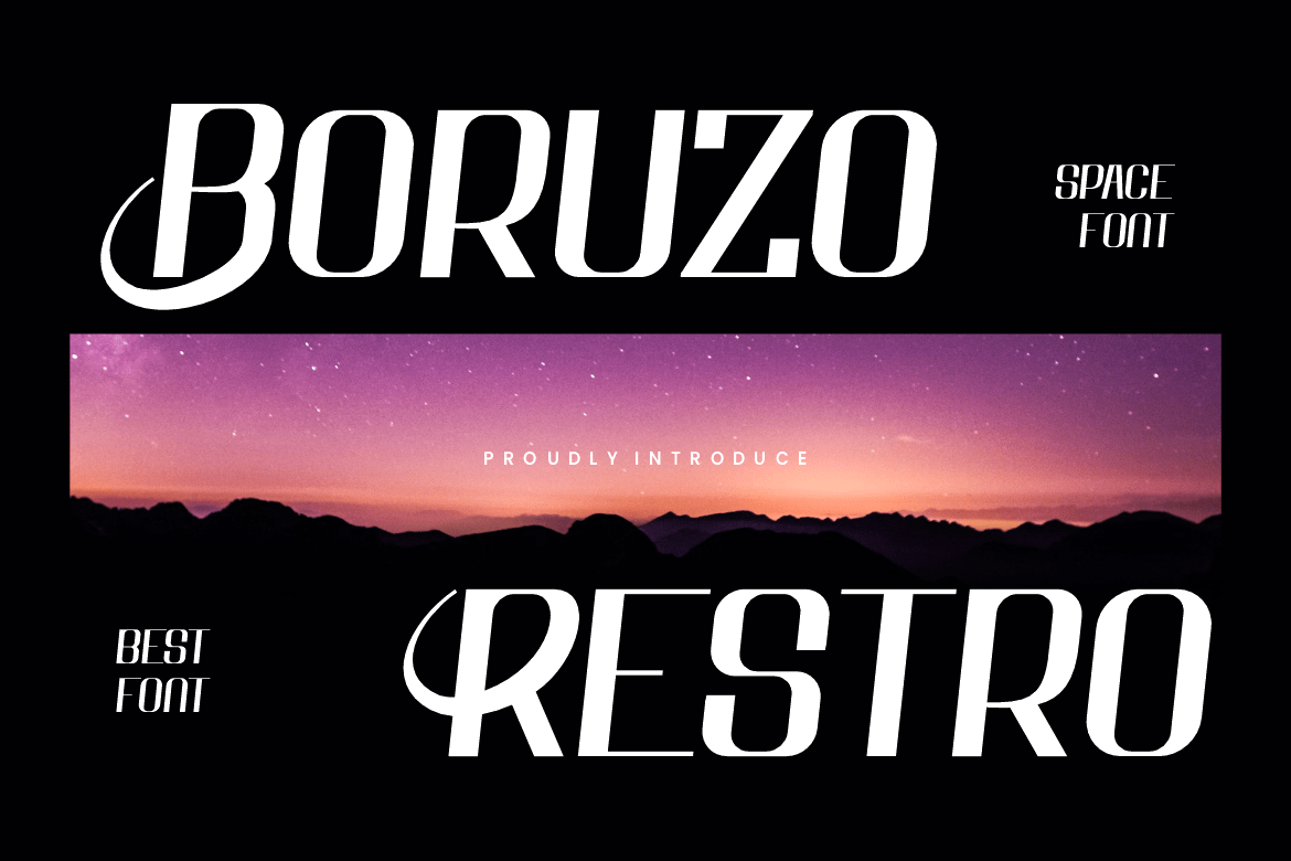 Boruzo Restro Font (Sans Serif Fonts)