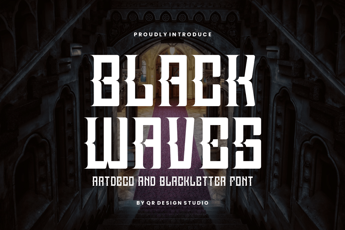 Black Waves Blackletter Font