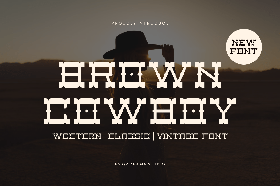 Brown Cowboy Slab Serif Font