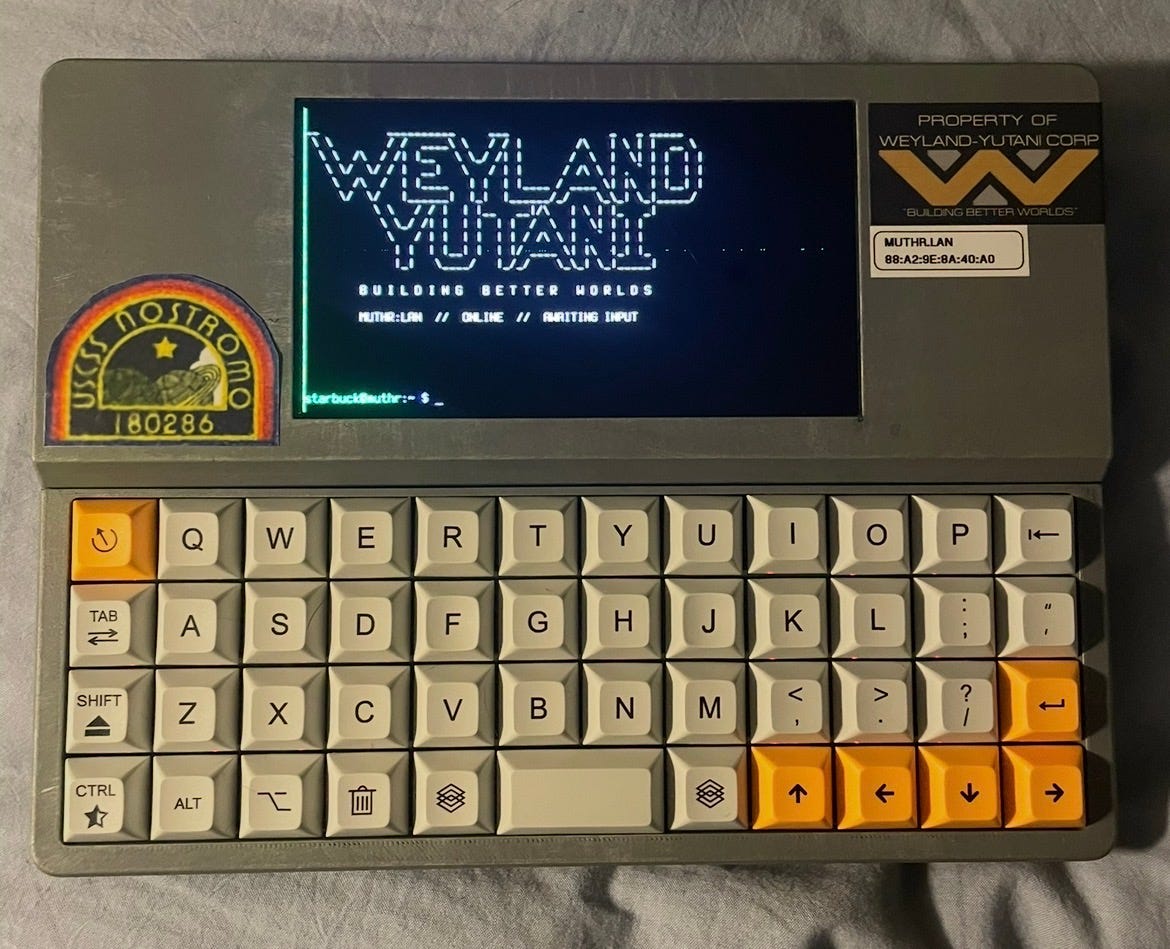 Bee Write Back (MUTHR Edition): Building a Distraction-Free Terminal with a Weyland-Yutani Soul