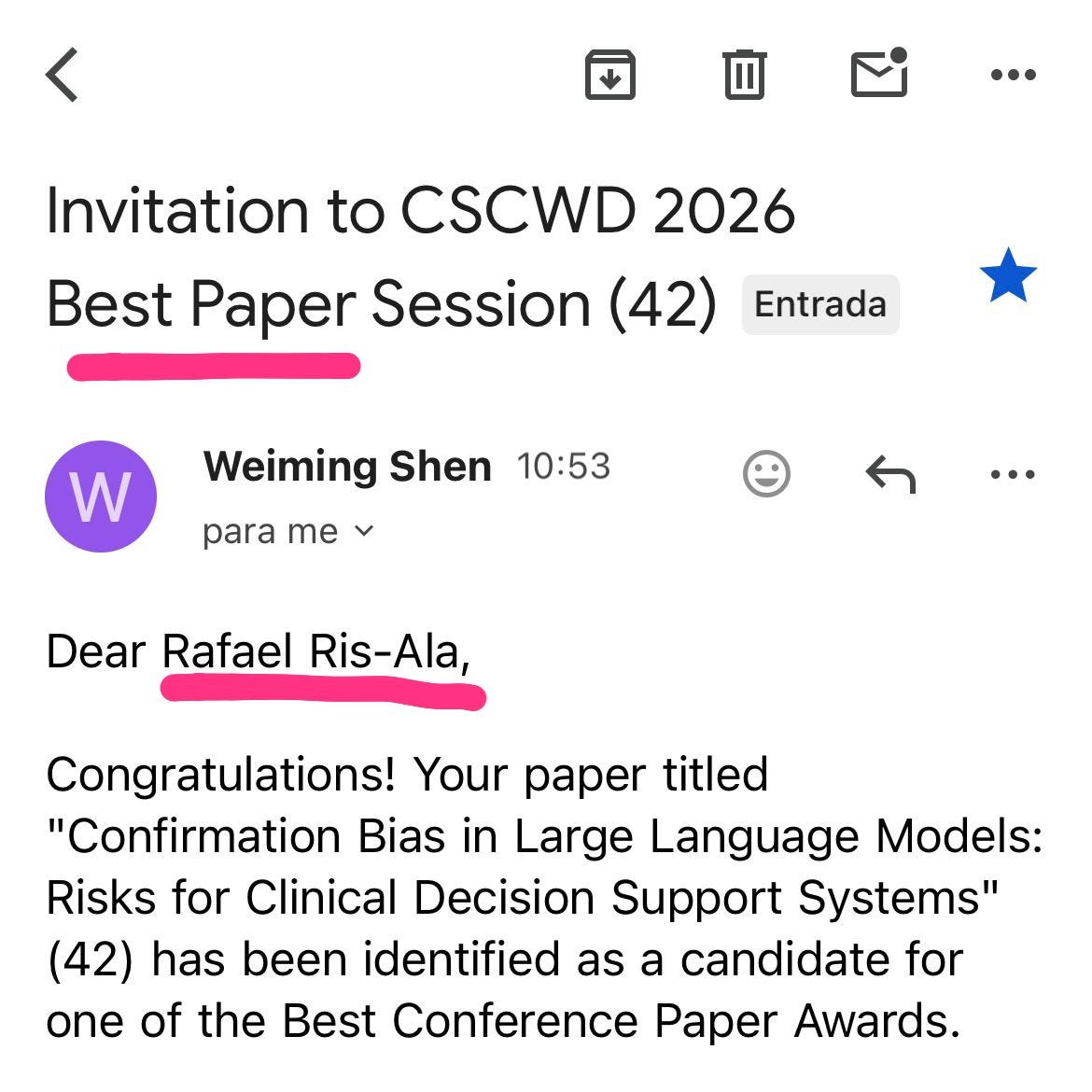 We are competing for the best scientific paper award in China!