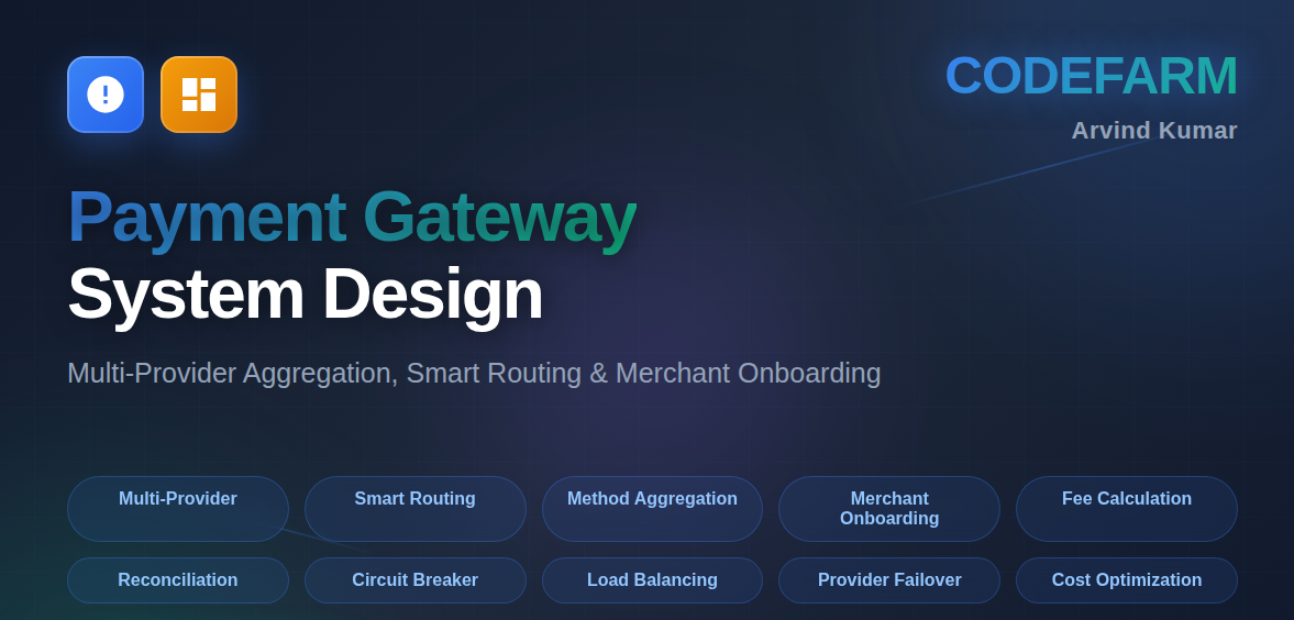 Designing a Payment Gateway System: Multi-Provider Aggregation, Smart Routing & Merchant Onboarding