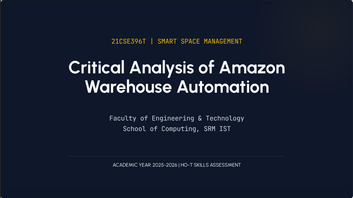 The Logistics Labyrinth: A Critical Analysis of Amazon’s Smart Warehouse Ecosystem
