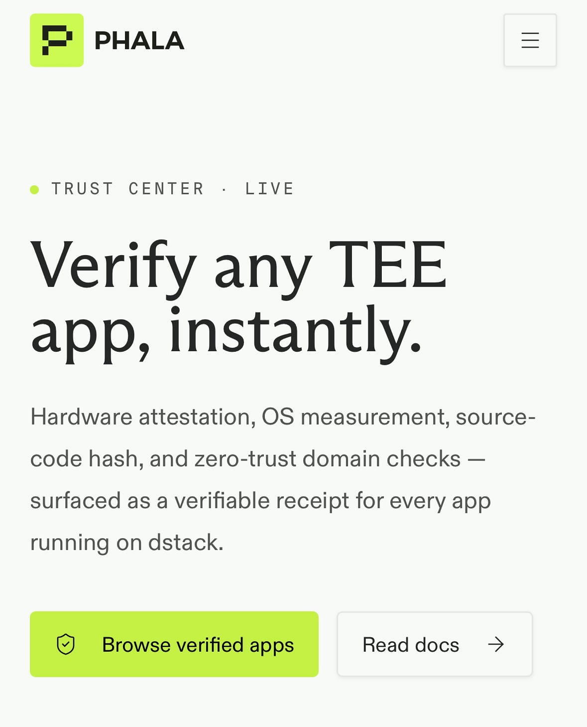 Phala.com Now Gives Every TEE App Its Own Trust Center