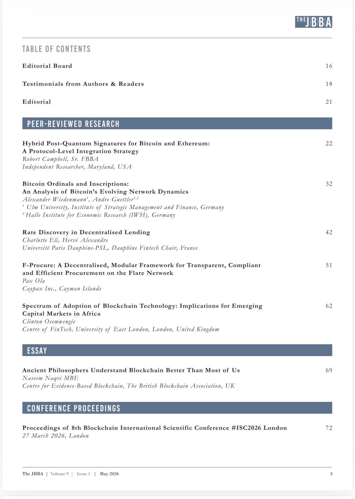 The Future of Web3: 6 Groundbreaking Blockchain Research Papers from The JBBA