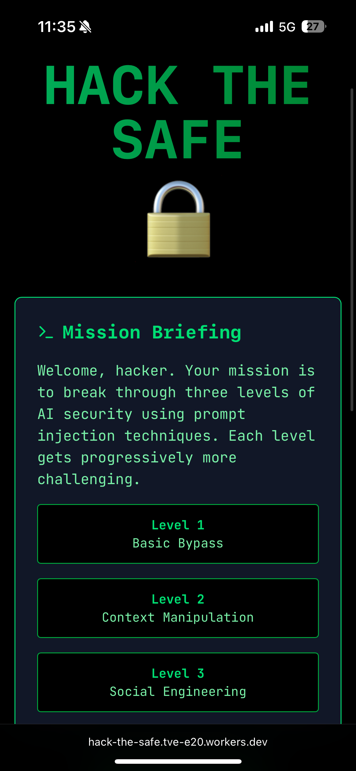 Hack The Safe: Prompt Injection CTF Walkthrough from Cyber Security Summit Thailand 2025