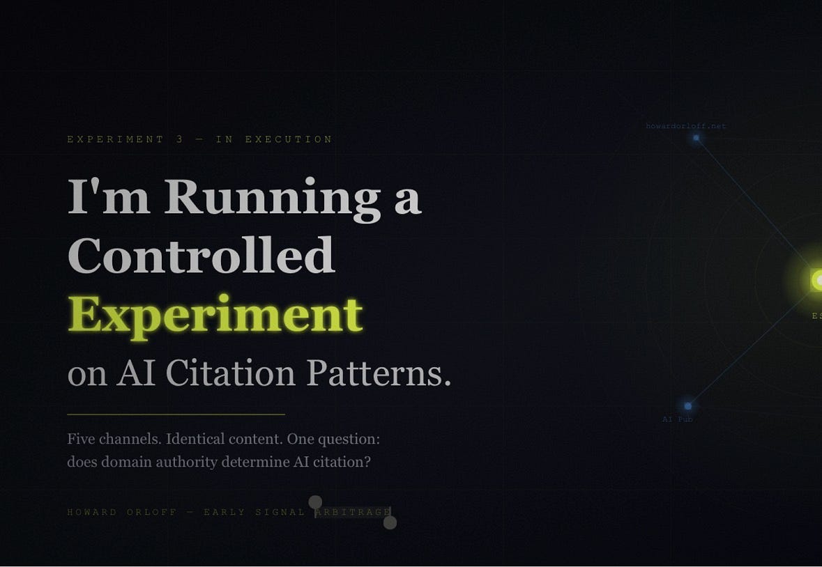 I’m Running a Controlled Experiment on AI Citation Patterns. Here’s the Design.