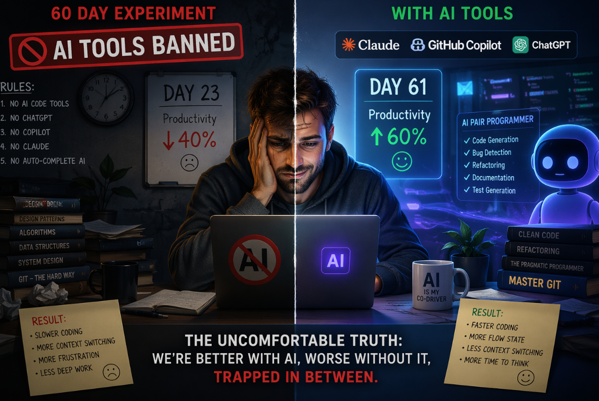 I Banned All AI Tools From My Workflow for 60 Days. My Productivity Dropped 40%.