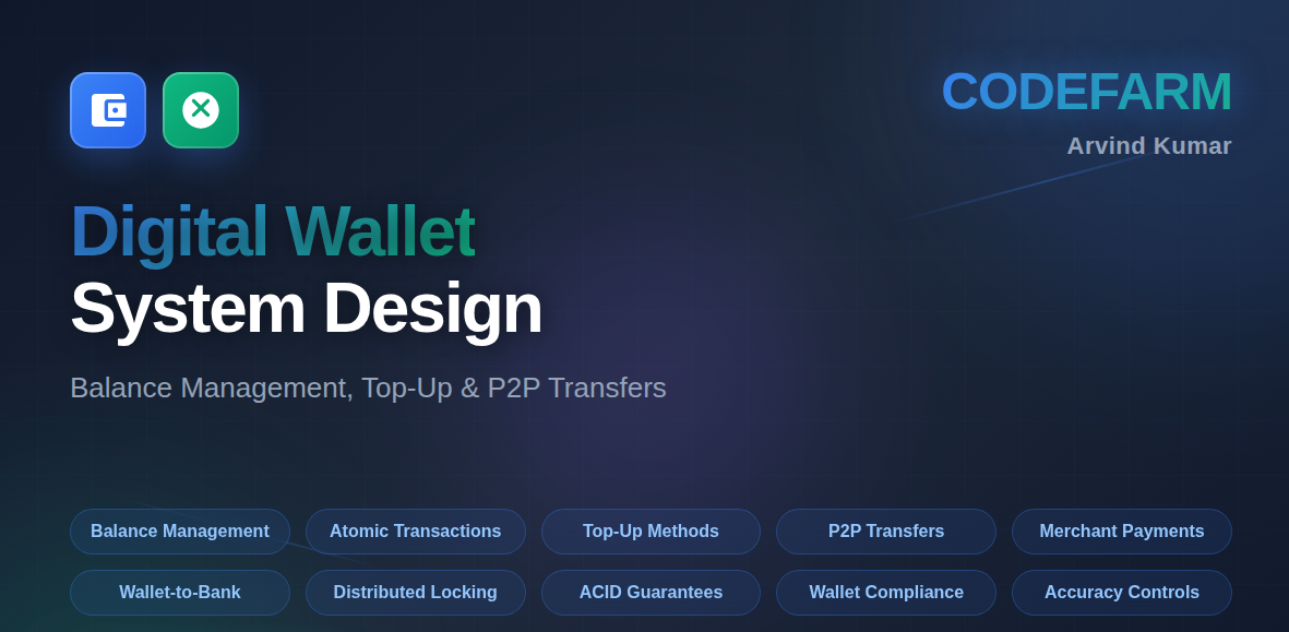 Designing a Digital Wallet System: Balance Management, Top-Up & P2P Transfers