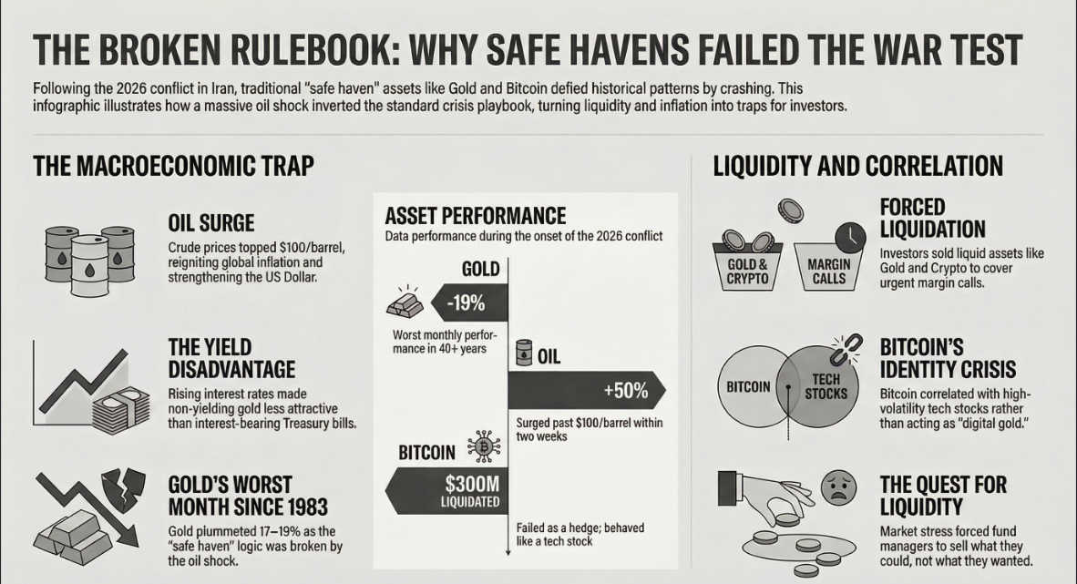 Why Gold and Bitcoin are falling when they should be rising: The war that broke the rulebook