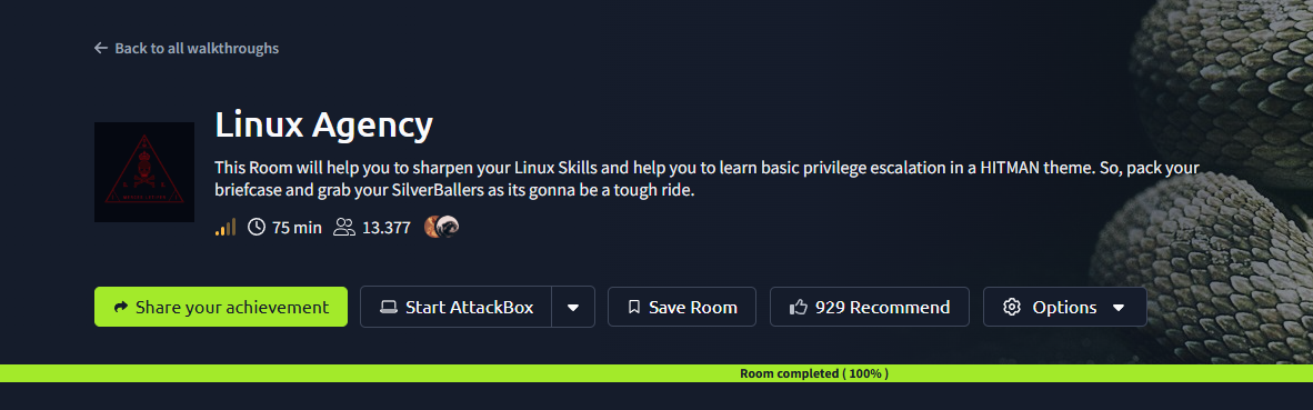 Linux Agency (THM) Tryhackme Walkthrough and Answer