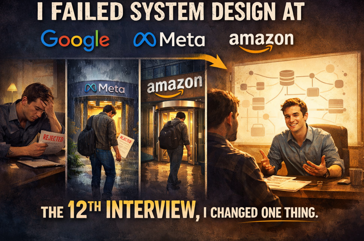 I Failed System Design at Google, Meta, and Amazon. The 12th Interview, I Changed One Thing.