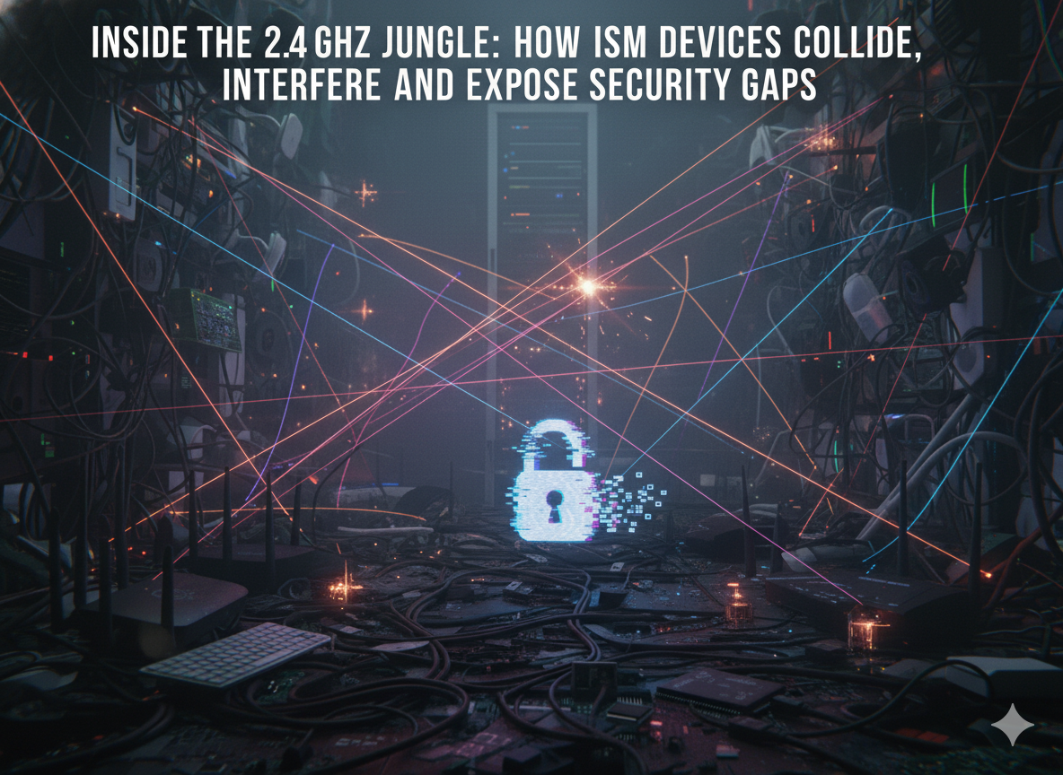 Inside the 2.4 GHz Jungle: How ISM Devices Collide, Interfere, and Expose Security Gaps