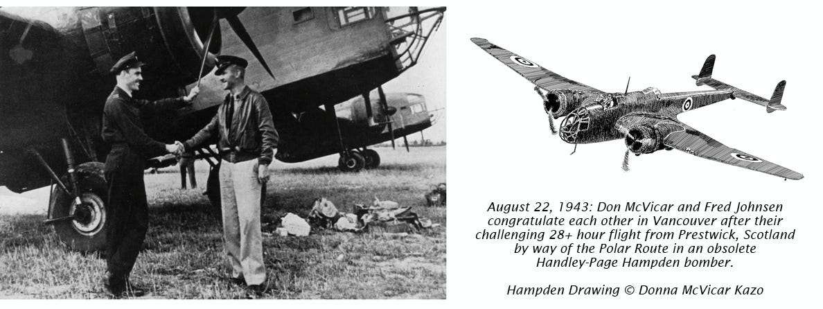 “Handley-Page Hampden” Drawing for North Atlantic Cat