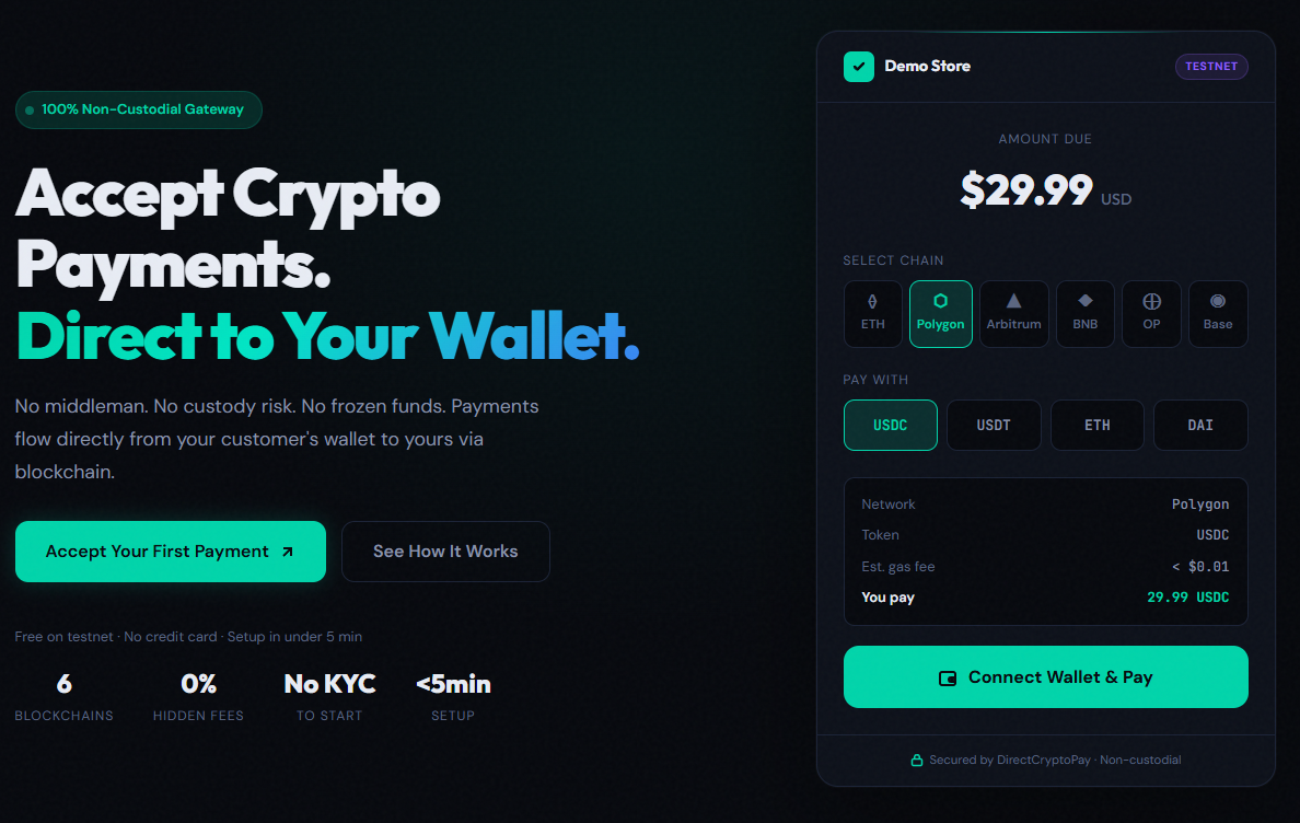 How to Accept Crypto Payments (USDC/USDT) in 2 Minutes | No Code, No KYC