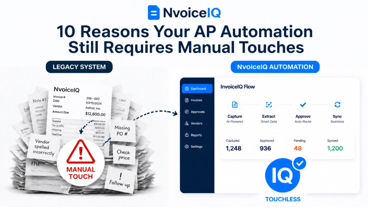 10 Reasons Your AP Automation Still Requires Manual Touches (And How to Fix It)