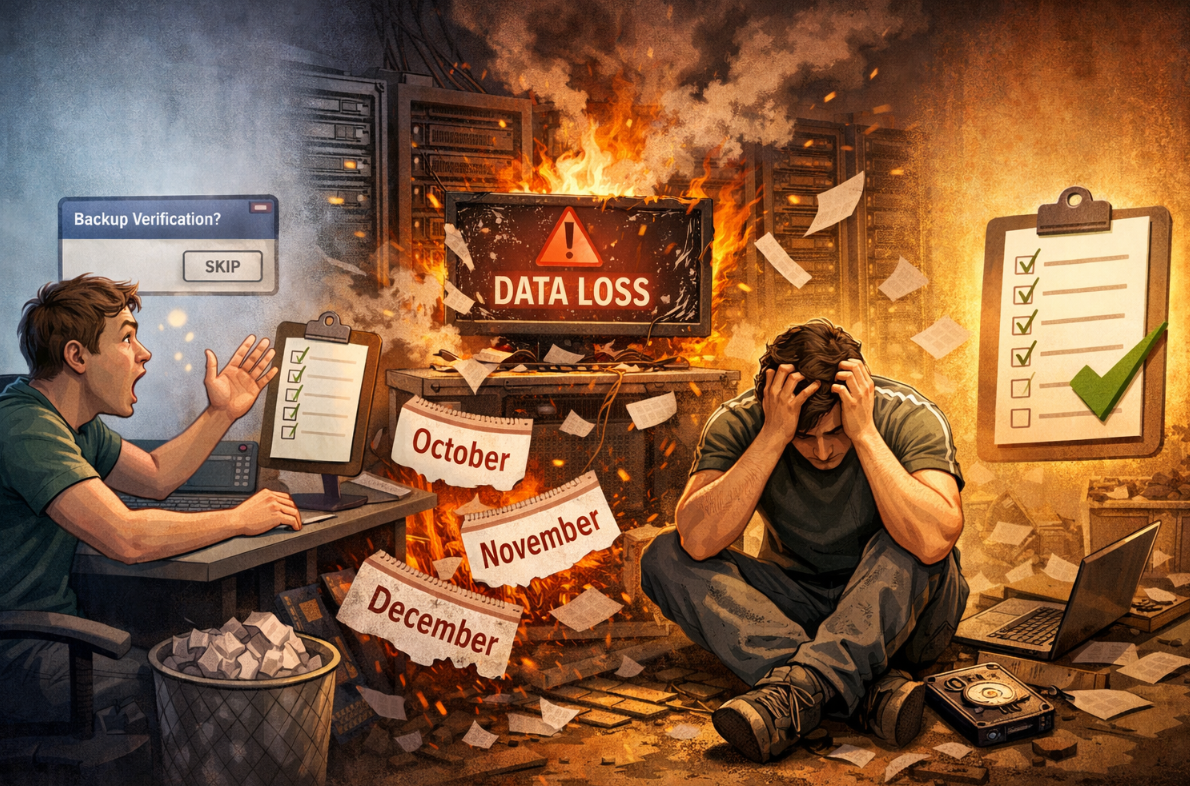 Our Database Had Backups. All 47 of Them Were Corrupted. Nobody Checked Until the Crash