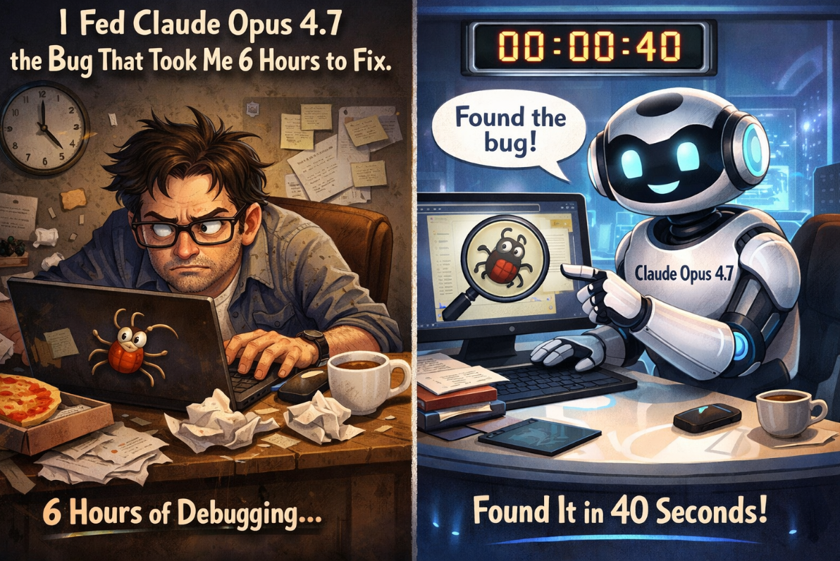 I Fed Claude Opus 4.7 the Bug That Took Me 6 Hours to Fix. It Found It in 40 Seconds.