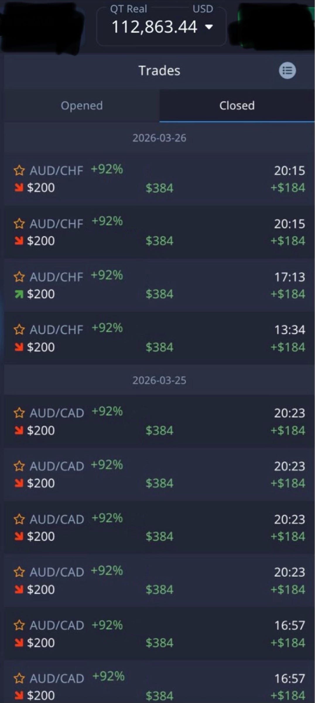 $1,126 → $2,110: Perfect 25min AUD Trading Session