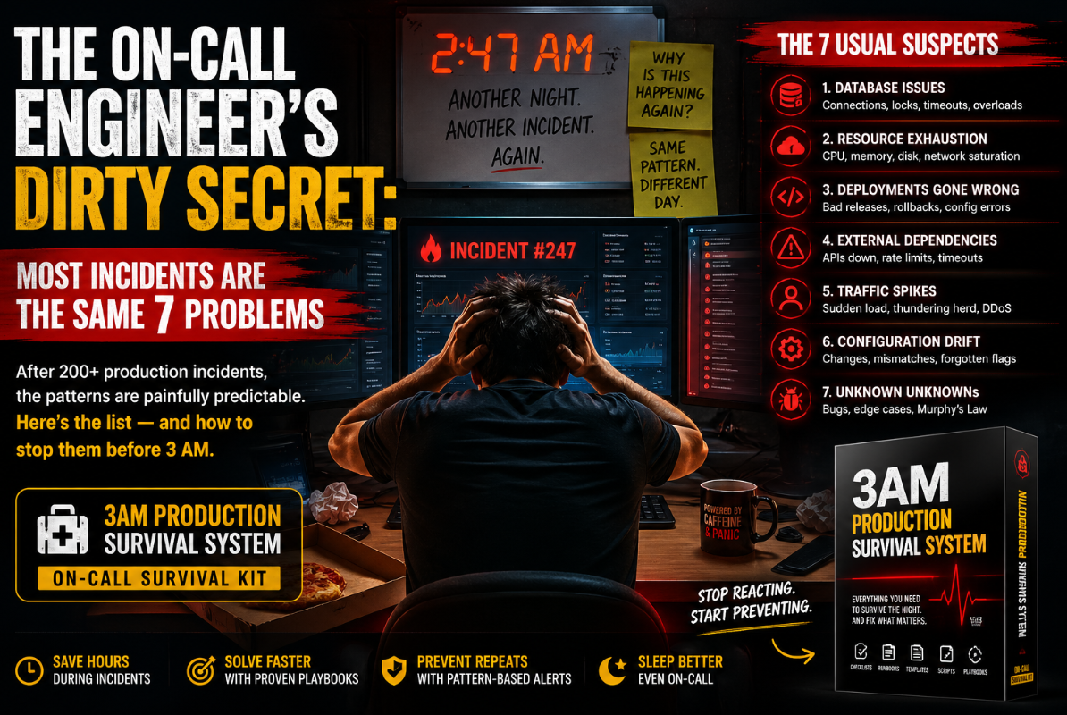 The On-Call Engineer’s Dirty Secret: Most Incidents Are the Same 7 Problems
