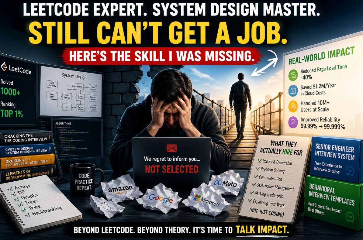 LeetCode Expert. System Design Master. Still Can’t Get a Job. Here’s the Skill I Was Missing.