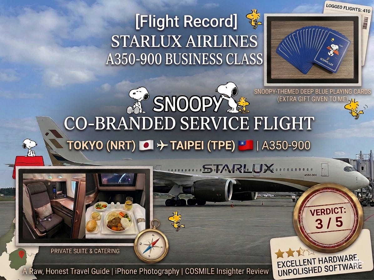 ?? [Flight Record] Starlux Airlines A350 Business Class: Is the Snoopy