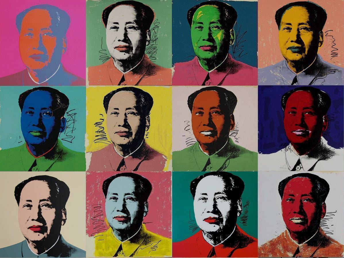 Резултат с изображение за andy warhol mao 1973
