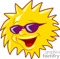 smiling sun with sunglasses stay positive!