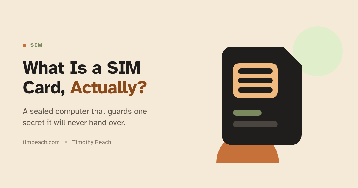 What Is a SIM Card, Actually?