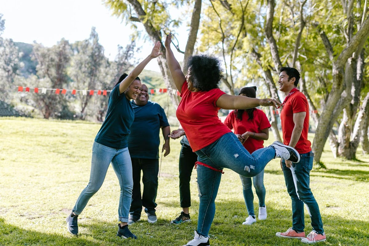 an outdoor team building game