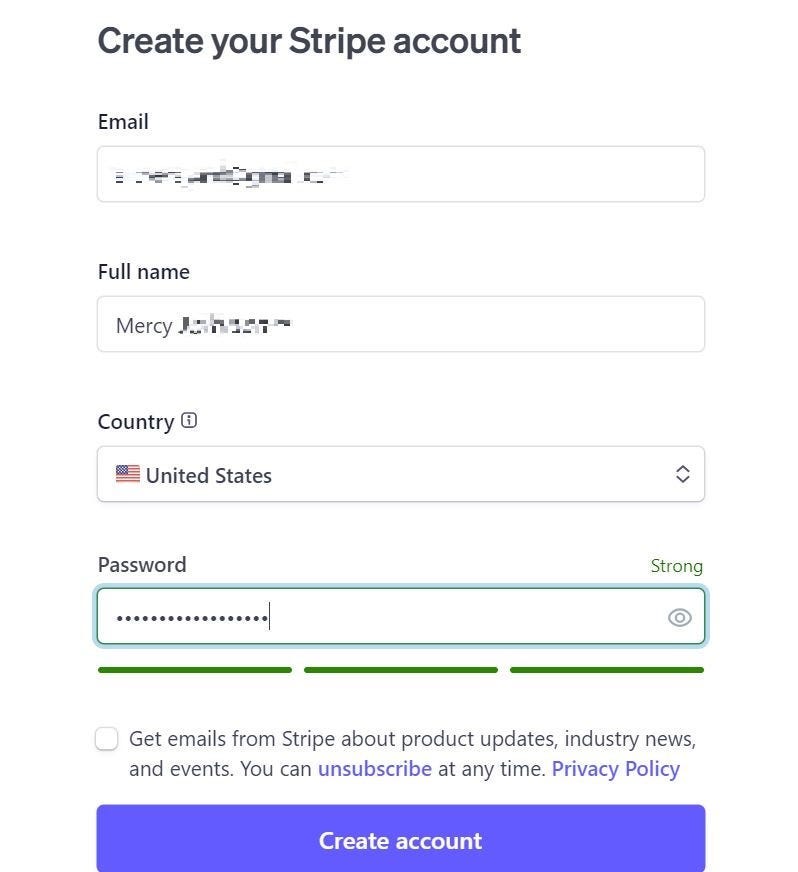 stripe account in south africa