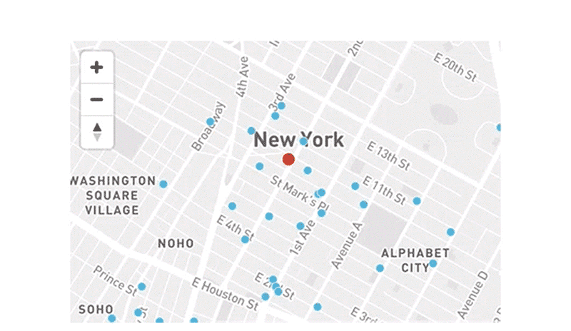 of queries point interest Mapbox MongoDB with interest launches Compass Points of â€“