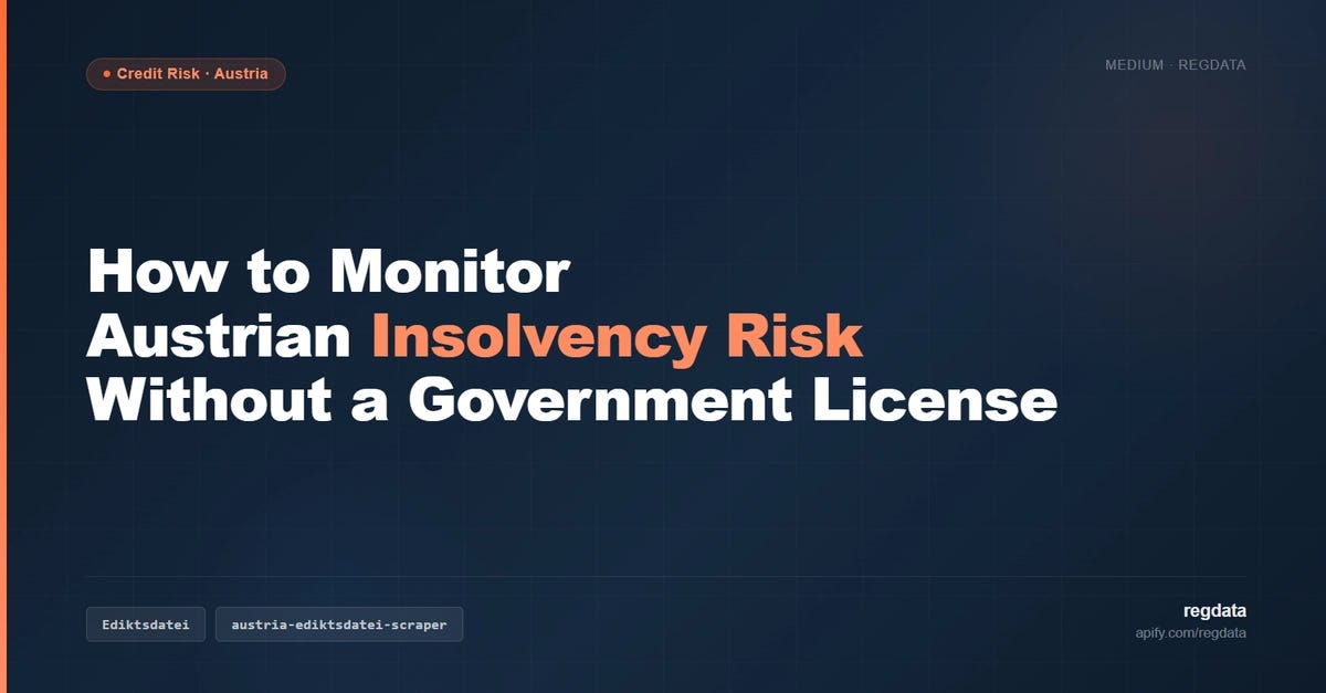 How to Monitor Austrian Insolvency Risk Without a Government License