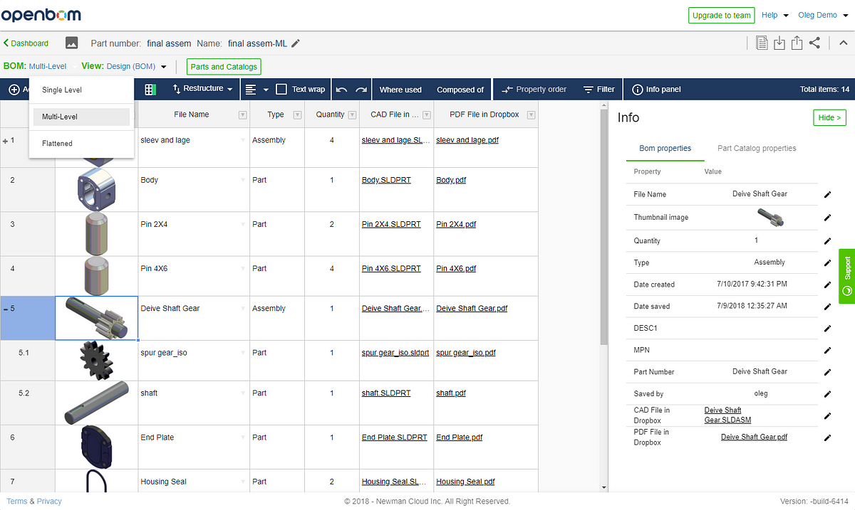 Solidworks pdm export bom to excel