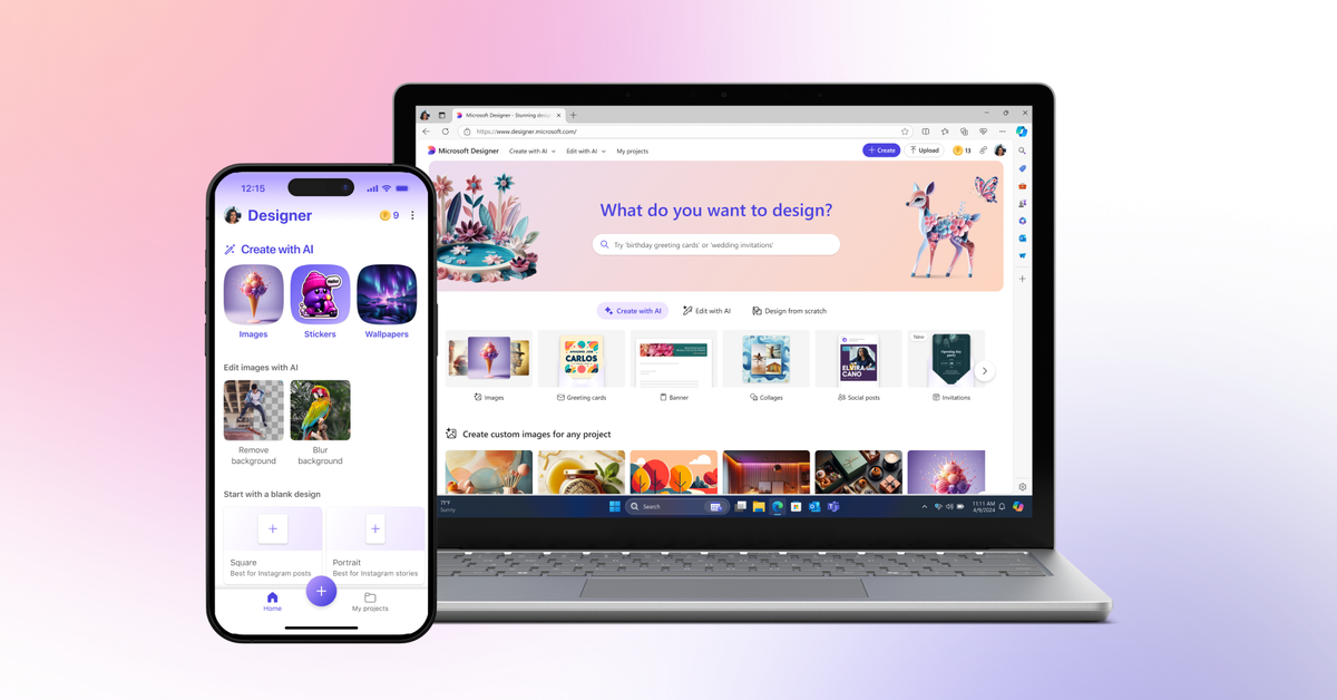 Microsoft’s AI-Powered Design App Lands on iOS and Android