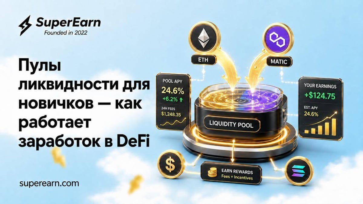 Пулы ликвидности для новичков — как работает заработок в DeFi