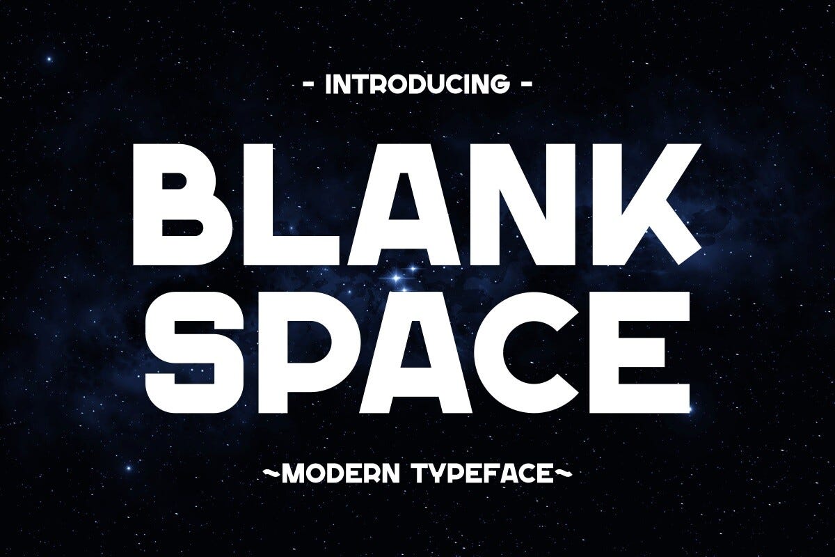 Blank Space Font