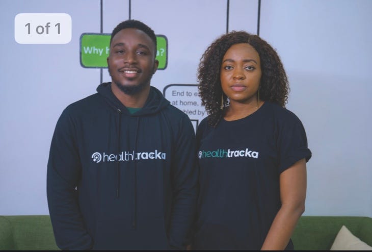 Ifeoluwa Dare-Johnson and Victor Amusan are co-founders of Healthtracka