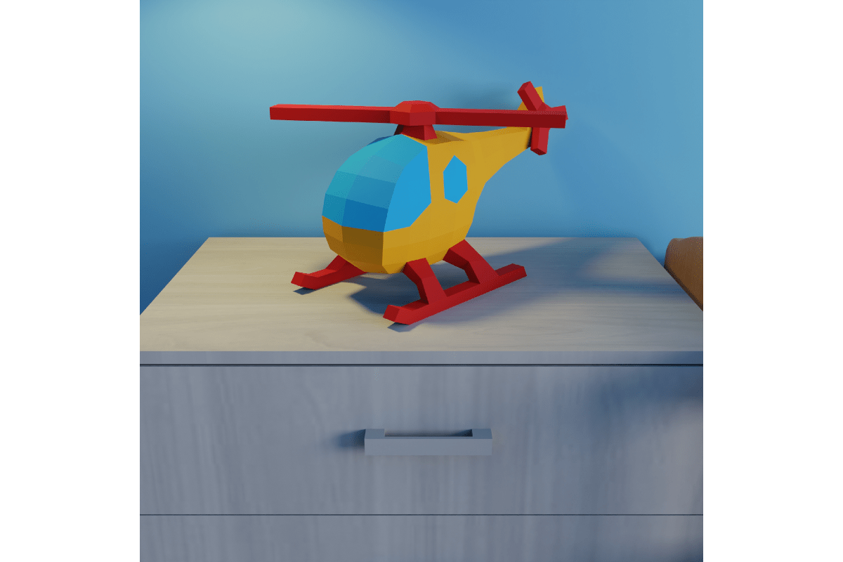 3D Papercraft Helicopter Paper toys 3D SVG Crafts