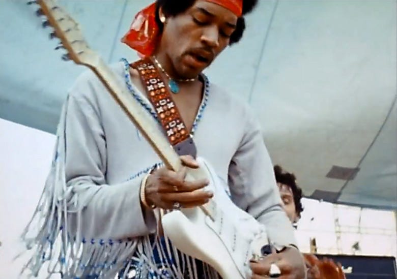Image result for jimi at woodstock